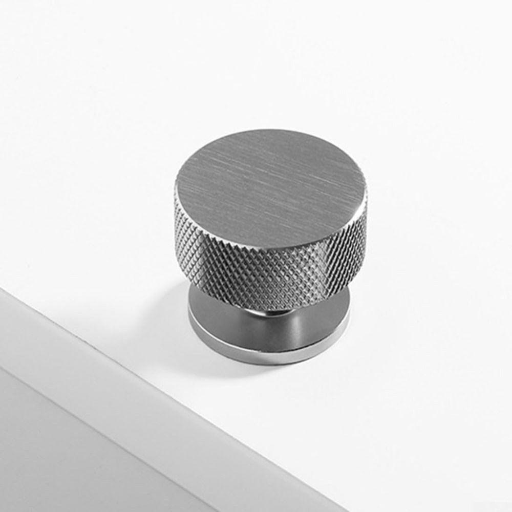 Круглая мебельная ручка с насечкой, современная ручка для двери ящика, мебельная фурнитура серебряный