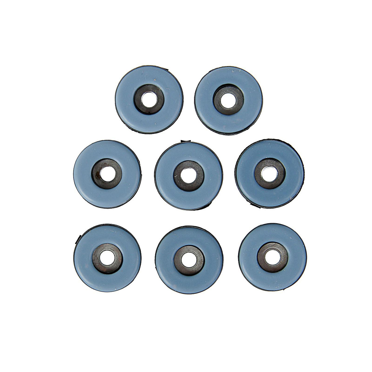 Накладка мебельная круглая тундра, d=25 мм, 8 шт., полимерная, серая